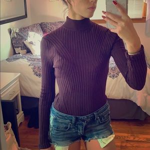 Kendall & Kylie plum sweater bodysuit💜